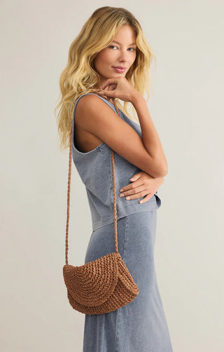 Sand Dollar Mini Straw Crossbody or Clutch Bag