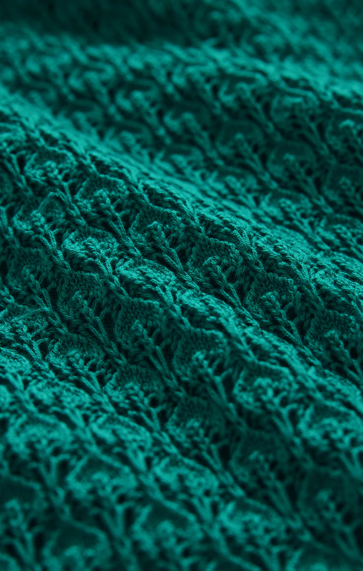 Windswept Crochet Halter Top in Rainforest Green