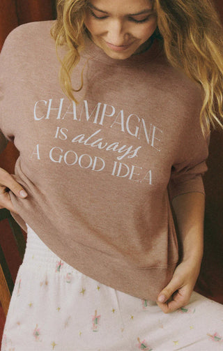 Champagne Long Sleeve Top