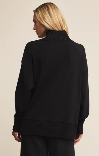 Sable Luxe Mock Neck Top
