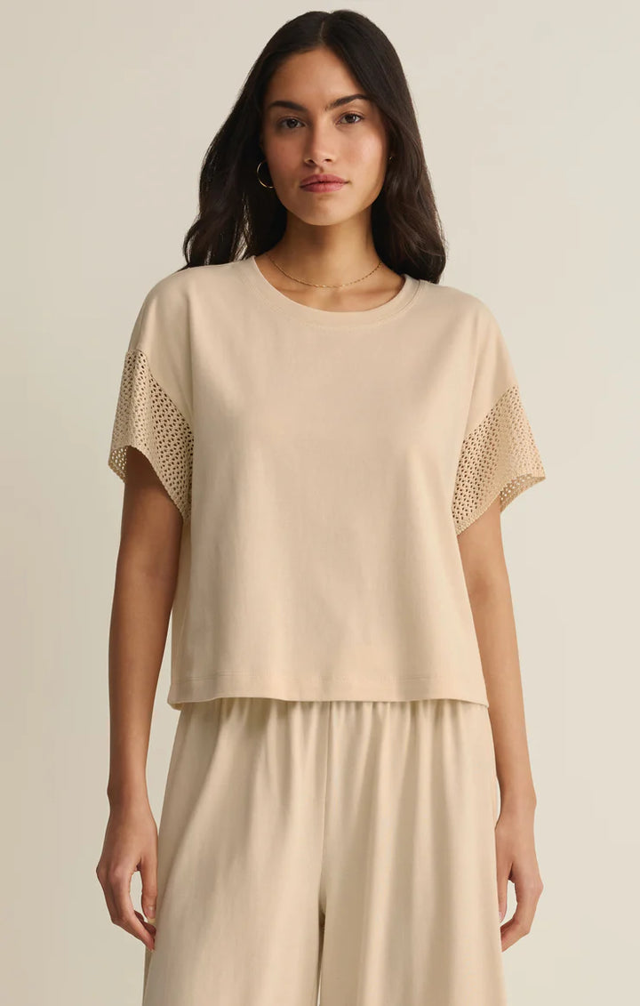 Banyan Crochet Sleeve Top