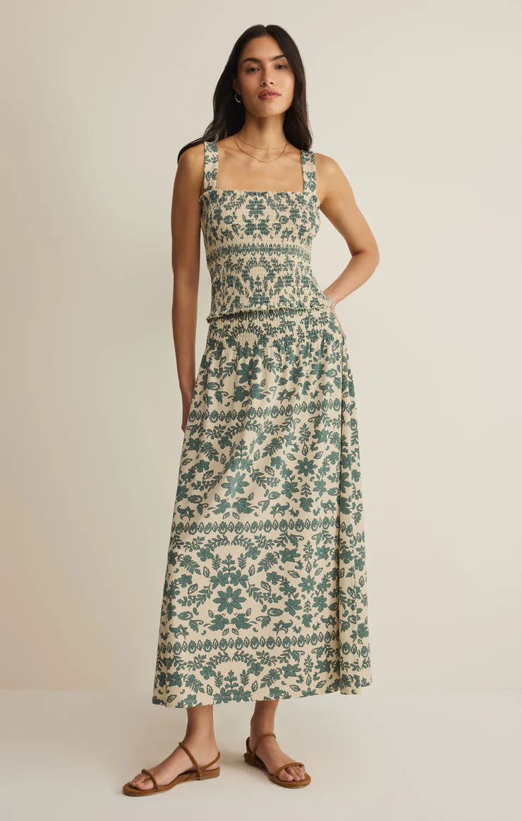 Leya Tera Paisley Smocked Top