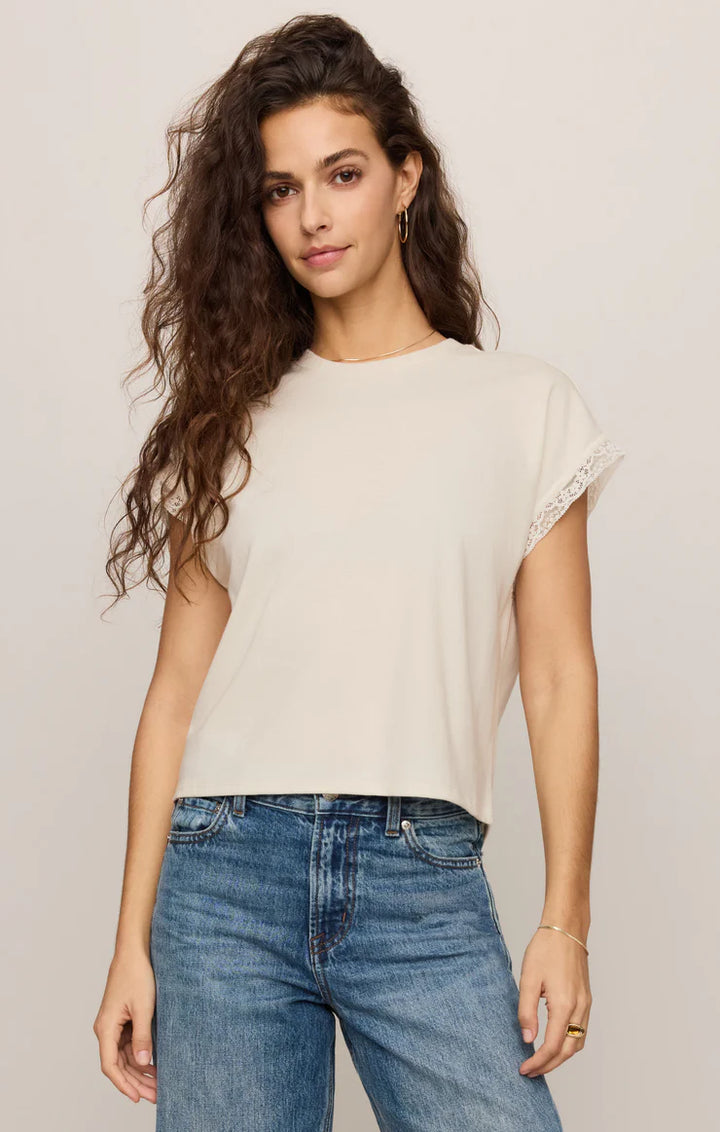 Marika Lace Trim Muscle Tee