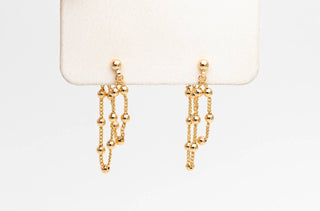 Eddie Gold Chain Tassel Earrings