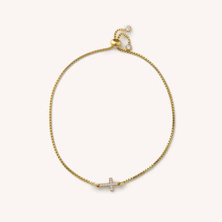 Crystal Cross slider bracelet