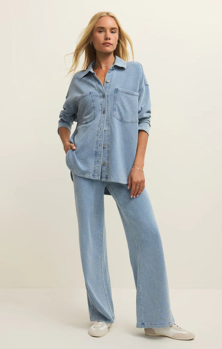 All Day Knit Denim Jacket - Hello Beautiful Boutique
