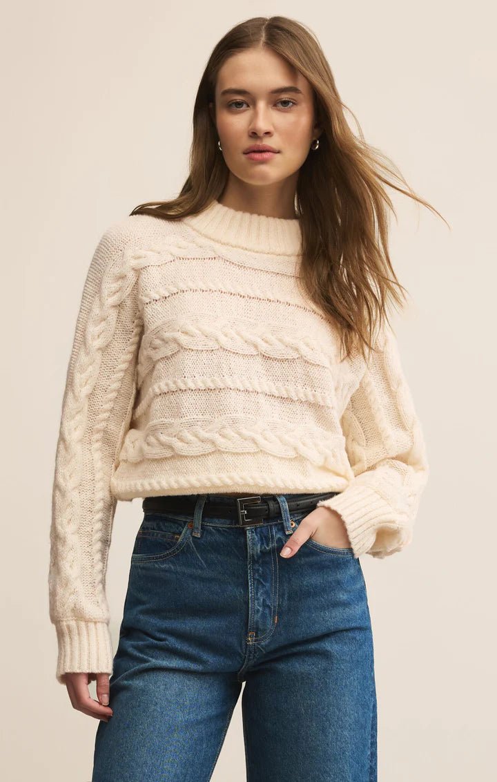 Arctic Cable Sweater - Hello Beautiful Boutique