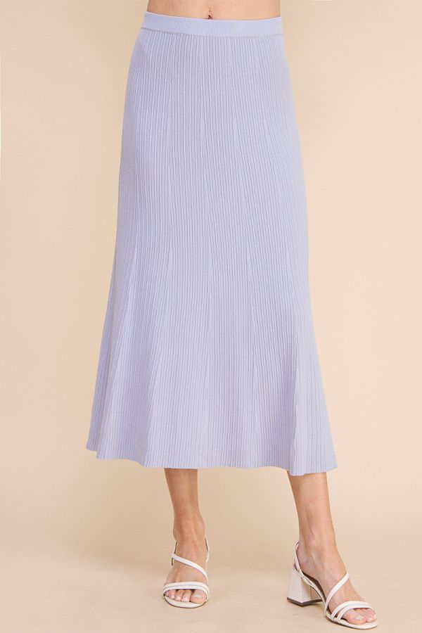 Ribbed A Line Skirt
