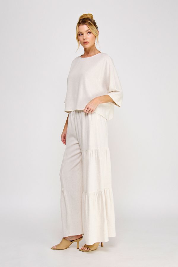 Soft Linen Flowy Dolman Top
