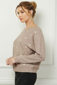 Daisy embroidered sweater