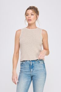 Sunlit Shimmer Crochet Tank