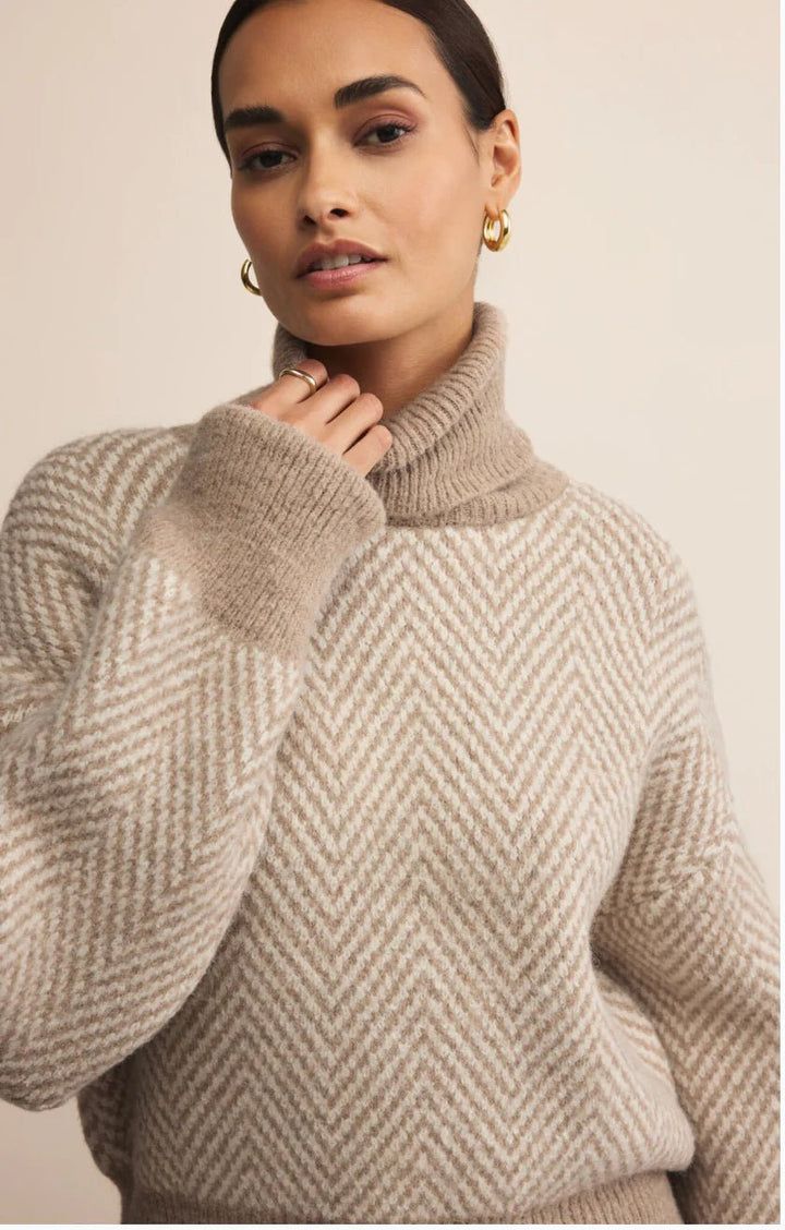 Balkan Funnel Neck Sweater - Hello Beautiful Boutique