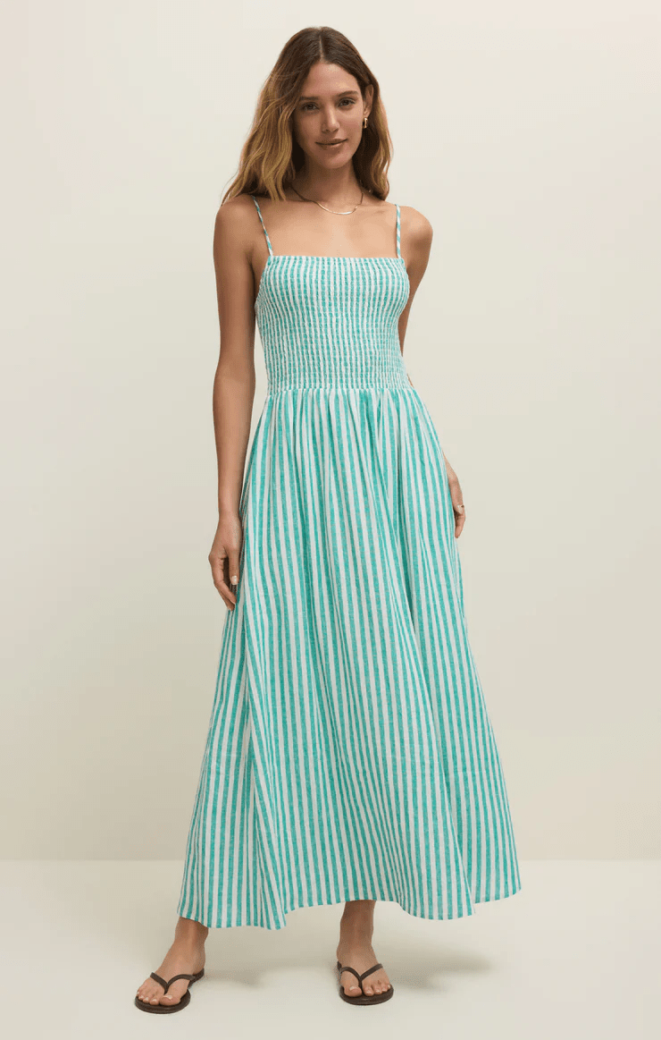 Bayside Striped Midi Dress - Hello Beautiful Boutique