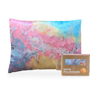 Morning Glamour - Single STD/Queen Satin Pillowcase - Eco-Friendly Pkg : TAUPE