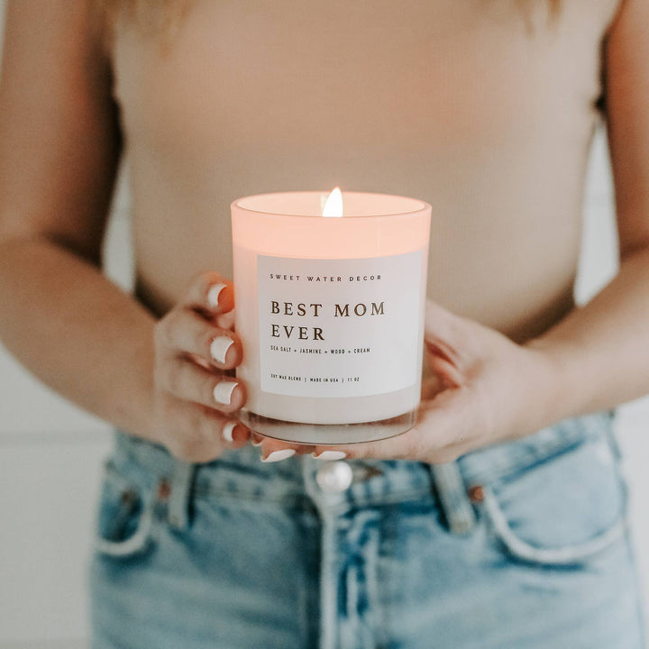 Best Mom Ever! 11 oz Soy Candle - Hello Beautiful Boutique