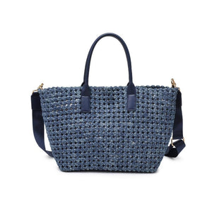 Sol and Selene - Solstice - Medium  Hand Woven Knot Tote: Nude