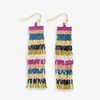 Billie Striped Fringe Earring - Hello Beautiful Boutique