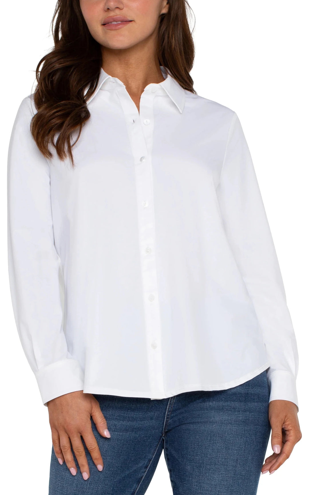 Black Long Sleeve Button Up - Hello Beautiful Boutique