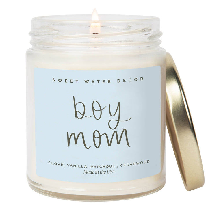 Boy Mom 9 oz Soy Candle - Hello Beautiful Boutique