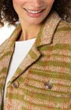 Button Front Boxy Shacket green gold plaid - Hello Beautiful Boutique