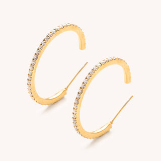 Sutton Crystal Hoops-Medium