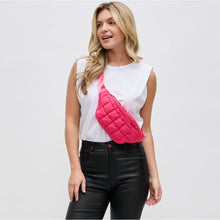 Load image into Gallery viewer, Sol and Selene - Resurgence - Quilted Puffer Nylon Belt Bag: Ivory
