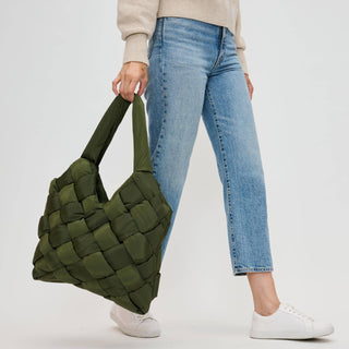 Sol and Selene - Illumine Woven Nylon Tote: Cream
