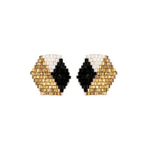 Casey Hexagon Beaded Earrings - Hello Beautiful Boutique