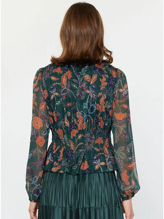 Floral Knit Peplum Top