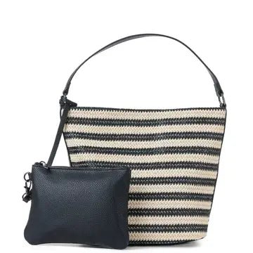 Celine Striped Raffia Tote Bag - Hello Beautiful Boutique