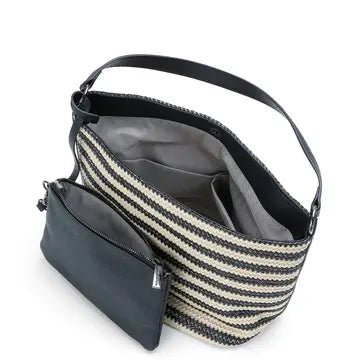 Celine Striped Raffia Tote Bag - Hello Beautiful Boutique