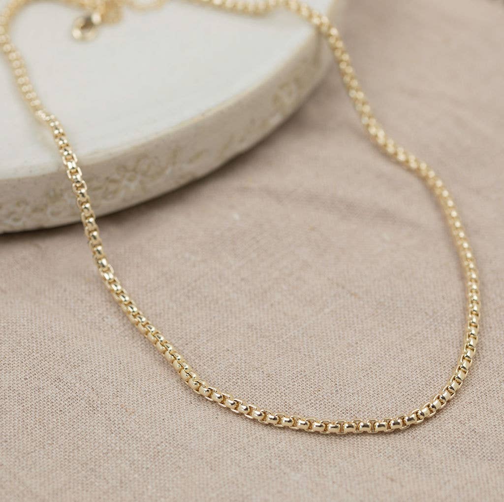Cord Link Necklace: Gold - Hello Beautiful Boutique