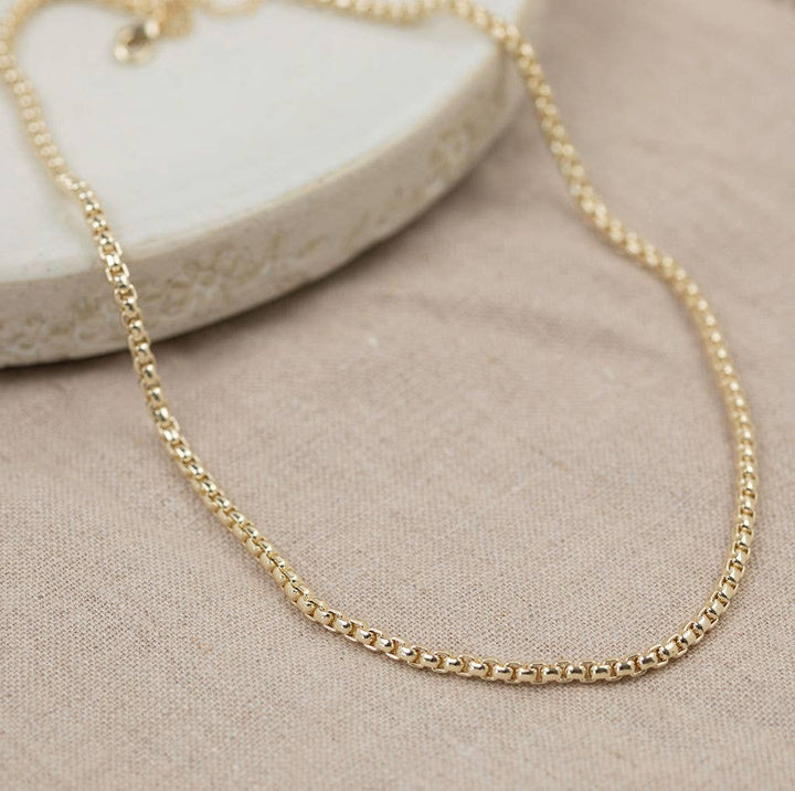 Cord Link Necklace: Gold - Hello Beautiful Boutique