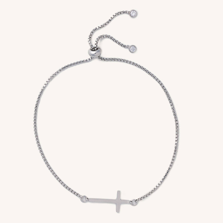 Cross Slider Bracelet: Gold - Hello Beautiful Boutique