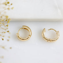 Load image into Gallery viewer, Mesa Blue - Chubby Hoop Earrings: GOLD
