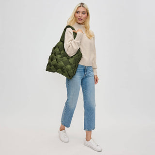 Sol and Selene - Illumine Woven Nylon Tote: Cream