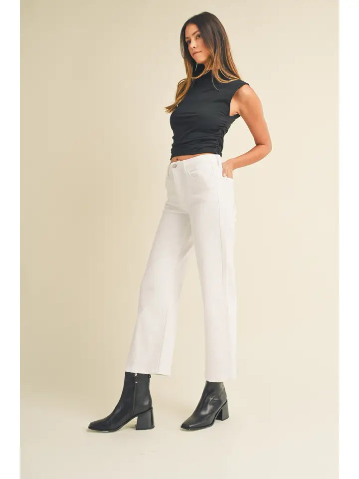 Optic White Wide Leg Jeans
