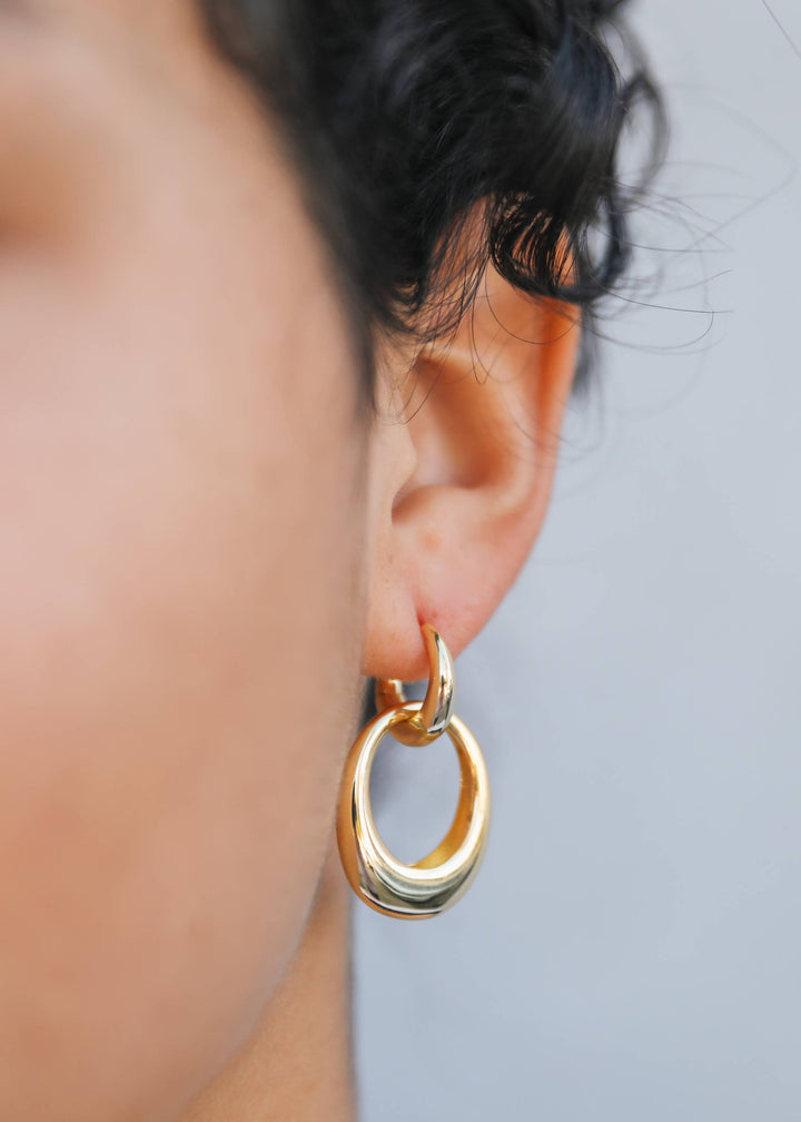 Gold Hoop - Coupled - Earrings