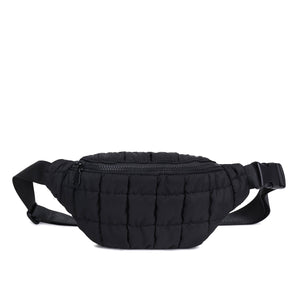 Sol and Selene - Resurgence - Quilted Puffer Nylon Belt Bag: Pistachio