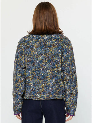 Reversible Floral Sherpa Pullover