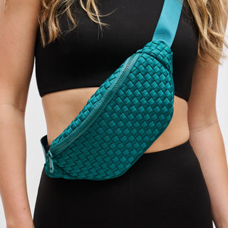 Sol and Selene - Aim High  Woven Neoprene Belt Bag: Cream