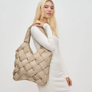 Sol and Selene - Illumine Woven Nylon Tote: Cream