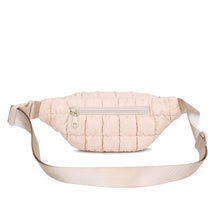 Load image into Gallery viewer, Sol and Selene - Resurgence - Quilted Puffer Nylon Belt Bag: Ivory
