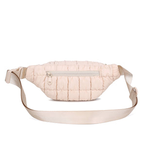 Sol and Selene - Resurgence - Quilted Puffer Nylon Belt Bag: Ivory