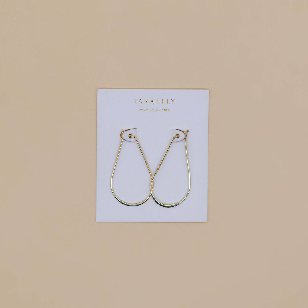 Gold Long Oval Hoop