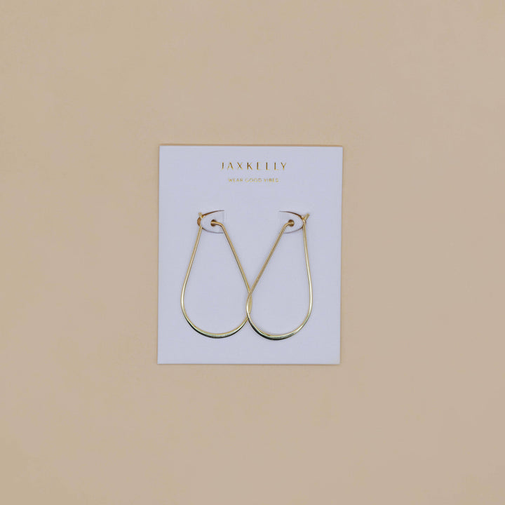 Gold Long Oval Hoop