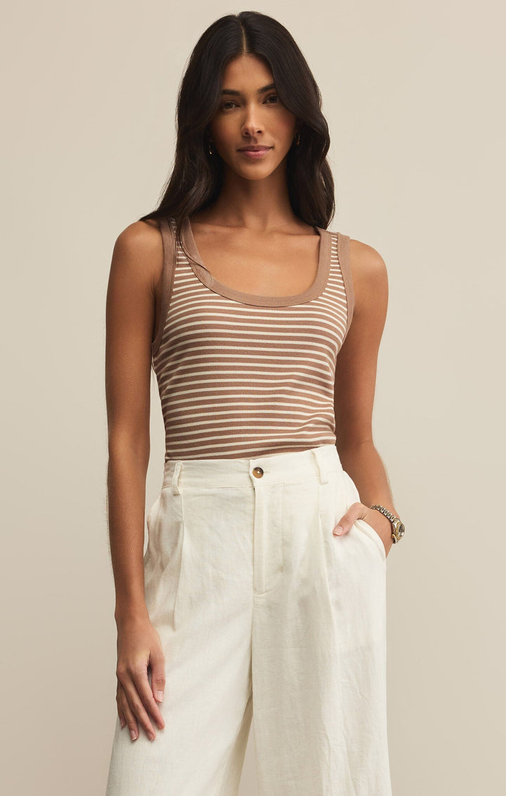 Elin Stripe Rib Tank - Hello Beautiful Boutique