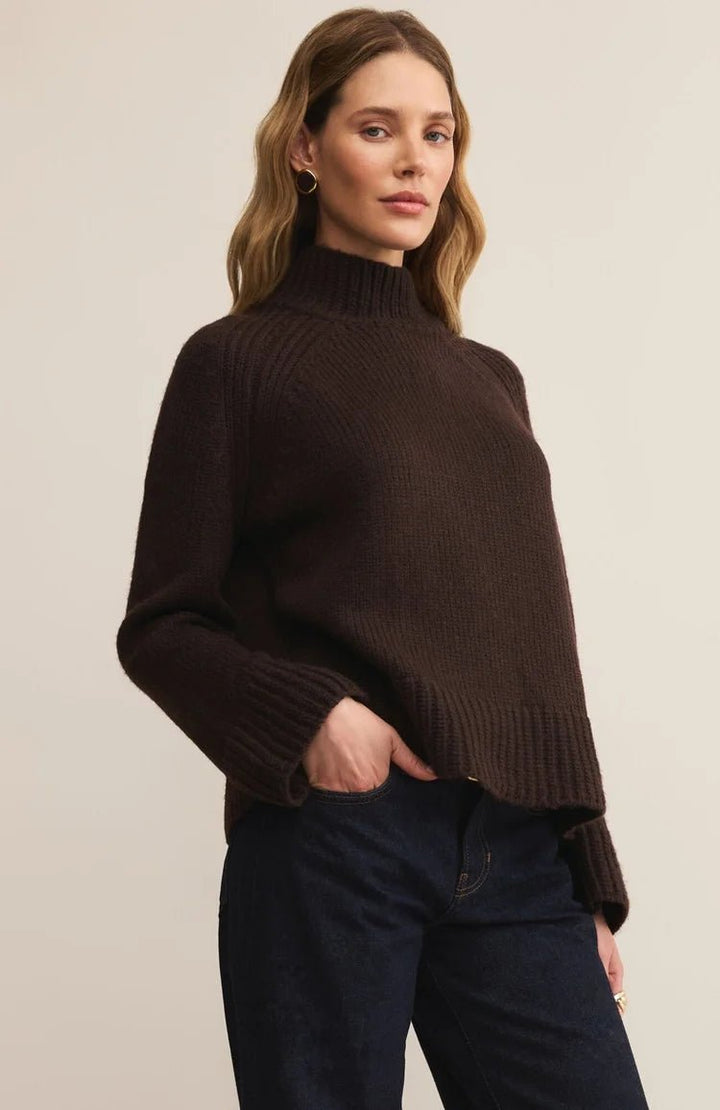 Emerge Funnel Neck Sweater - Hello Beautiful Boutique