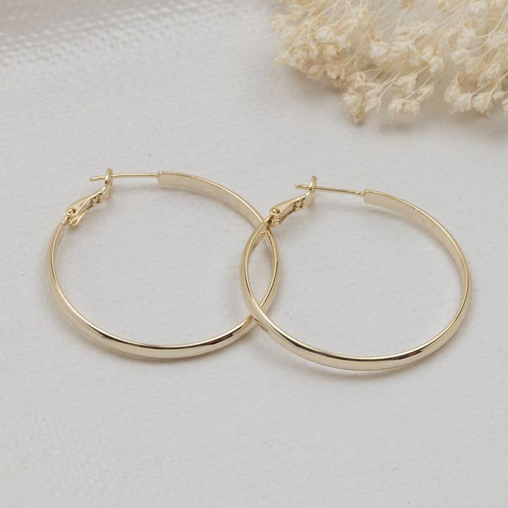 Estella Hoops: Gold - Hello Beautiful Boutique