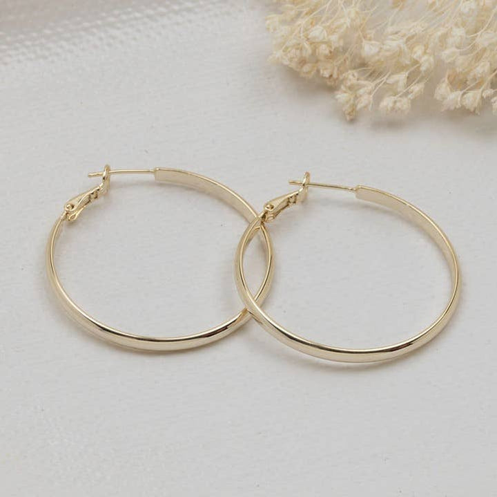 Estella Hoops: Gold - Hello Beautiful Boutique